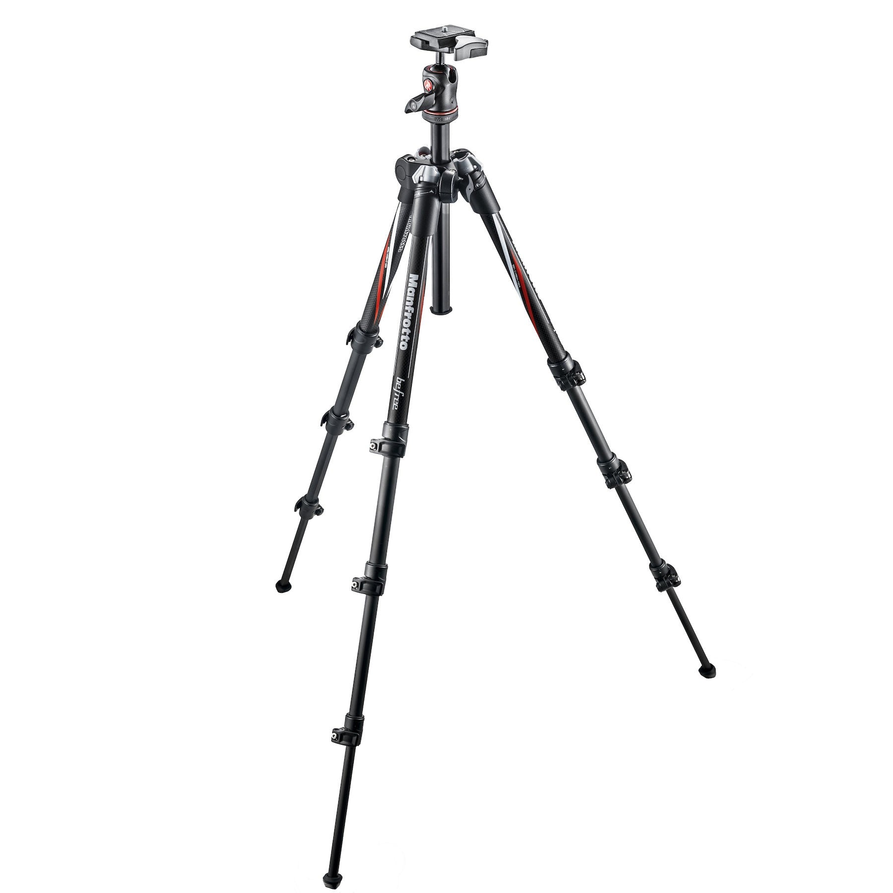 Manfrotto MKBFRC4-BH Befree Carbon Fiber Travel Tripod w/ Ball Head, Black