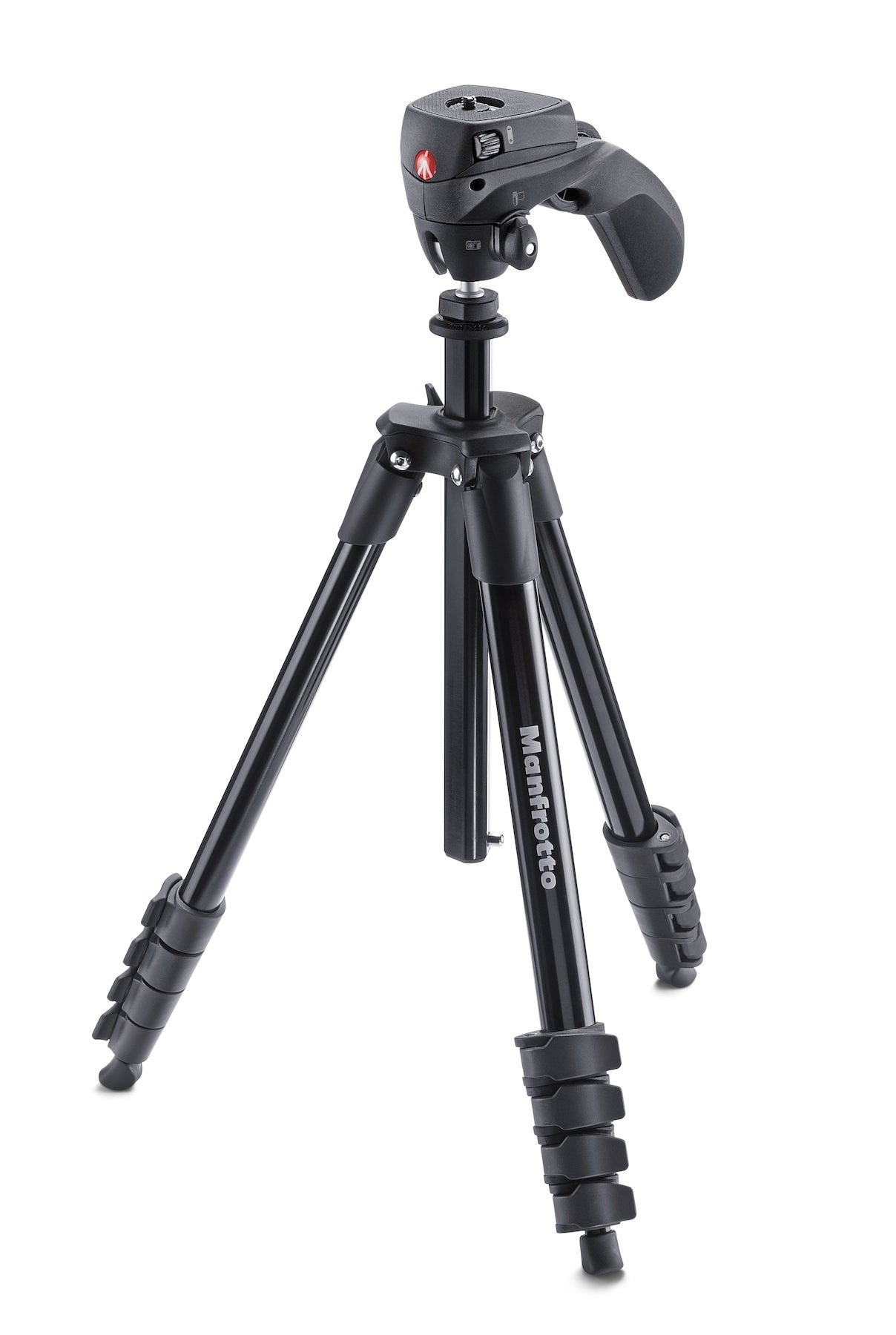 Manfrotto MKCOMPACTACN-BK Compact Action Aluminium Tripod with Hybrid Head, Black