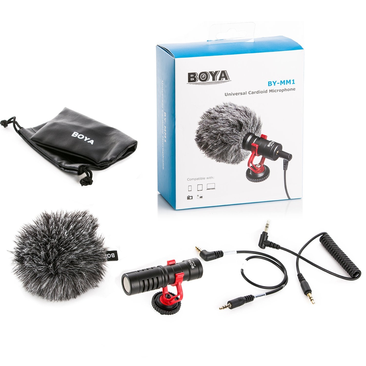 Boya BY-MM1 Universal Cardiod Shotgun Microphone for Smartphones / DSLR / Mirrorless Cameras