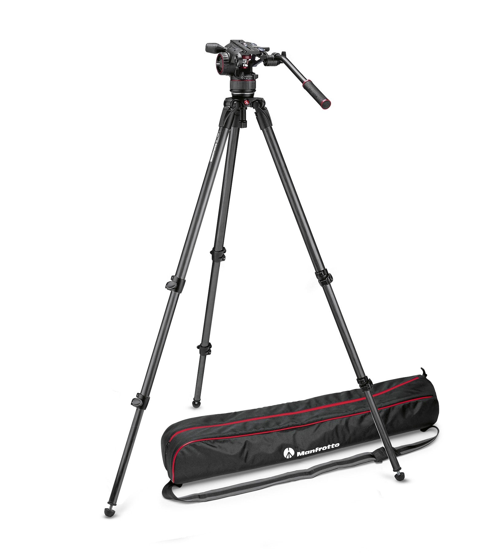 Manfrotto MVKN8CUS Nitrotech N8 video head w/ CF Single Legs Tripod