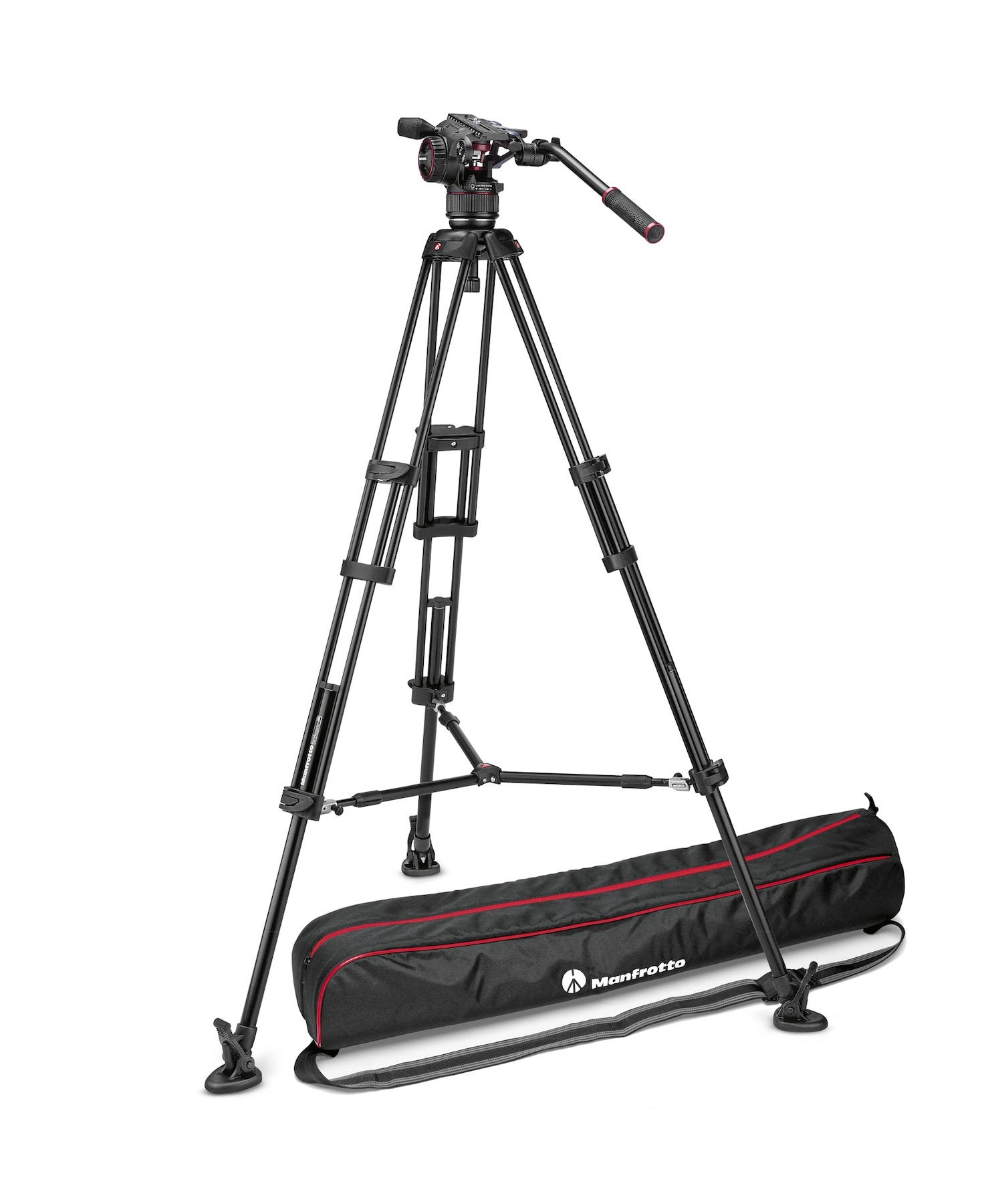 Manfrotto MVKN8TWINMUS Nitrotech N8 Nitrotech N8 Video Head w/ Twin Leg Tripod Middle Spreader