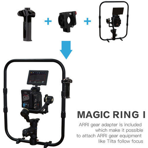 DigitalFoto MAGIC RING I Handheld Gimbal Ring with ARRI-Style Rosette Adapter for Zhiyun CRANE 3S