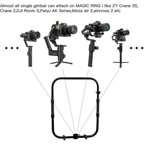 DigitalFoto MAGIC RING I Handheld Gimbal Ring with ARRI-Style Rosette Adapter for Zhiyun CRANE 3S