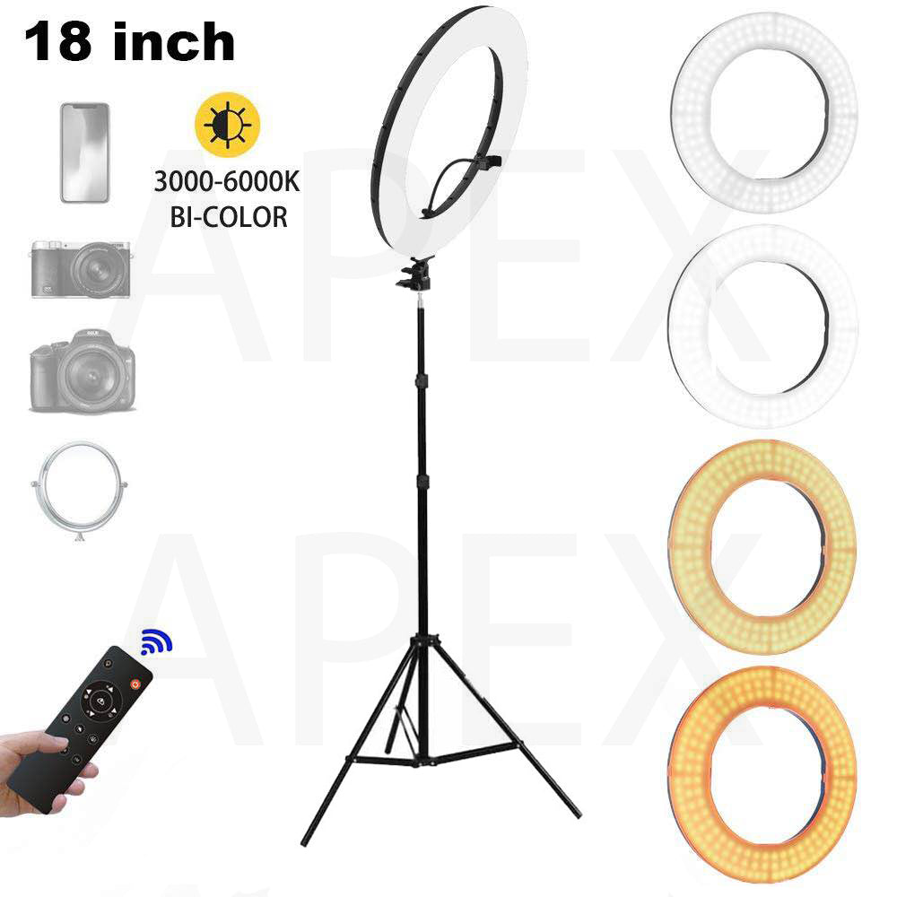 ALL NEW APEX 18INCH BICOLOR DIMMABLE LED RINGLIGHT ULTIMATE PACKAGE