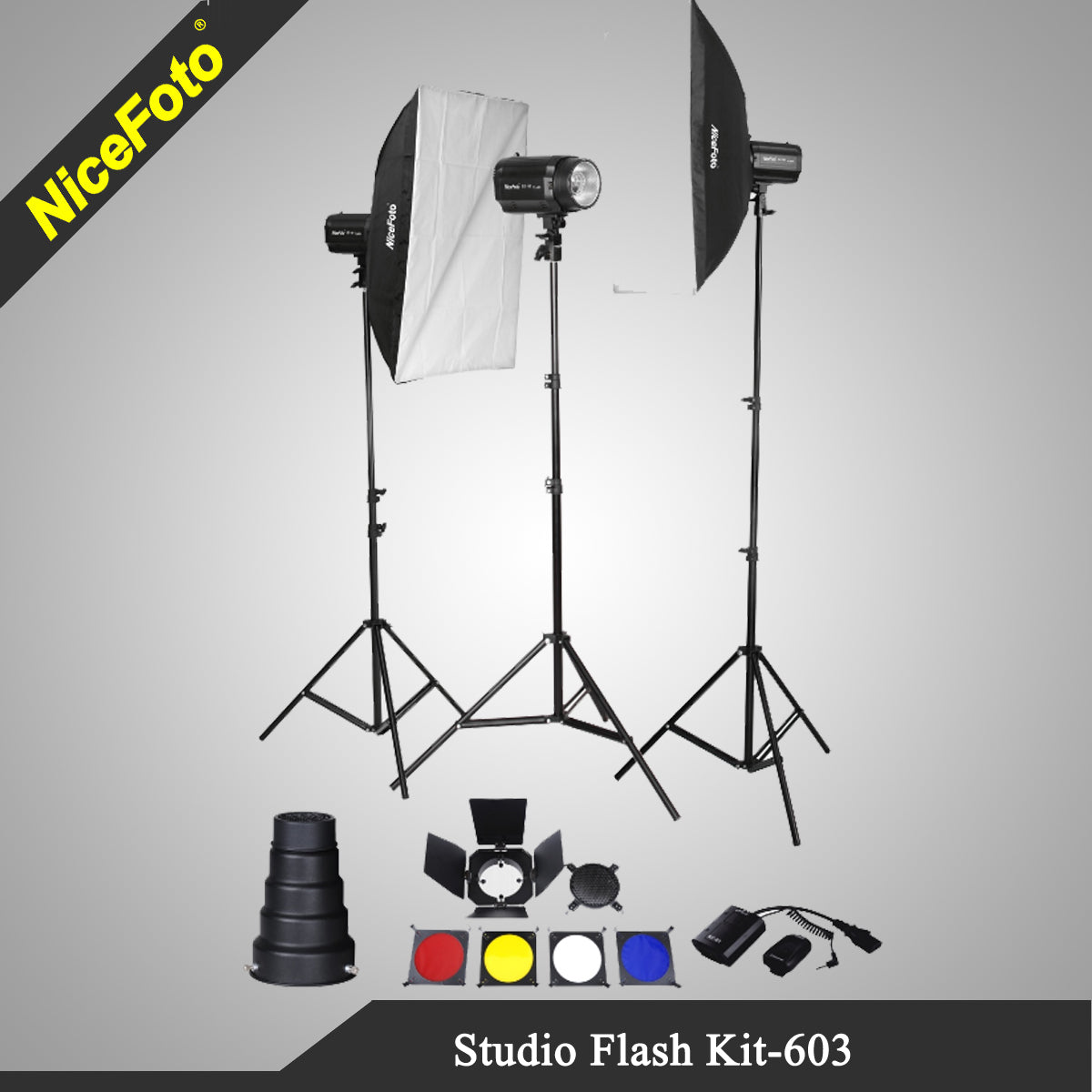 Nicefoto 250w Studio Flash Package 3Kit Package