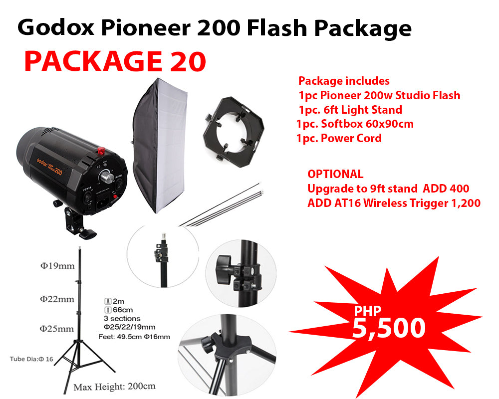 GODOX Mini Pioneer 200w Strobe Package