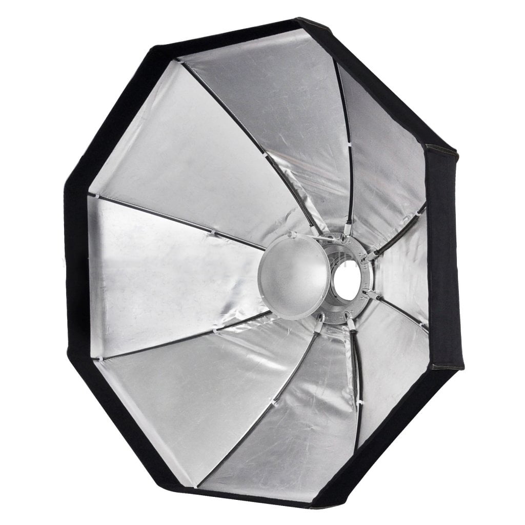 Apex Portable / Foldable Beauty Dish with Honeycomb Grid Bowens Mount (Silver Reflective)