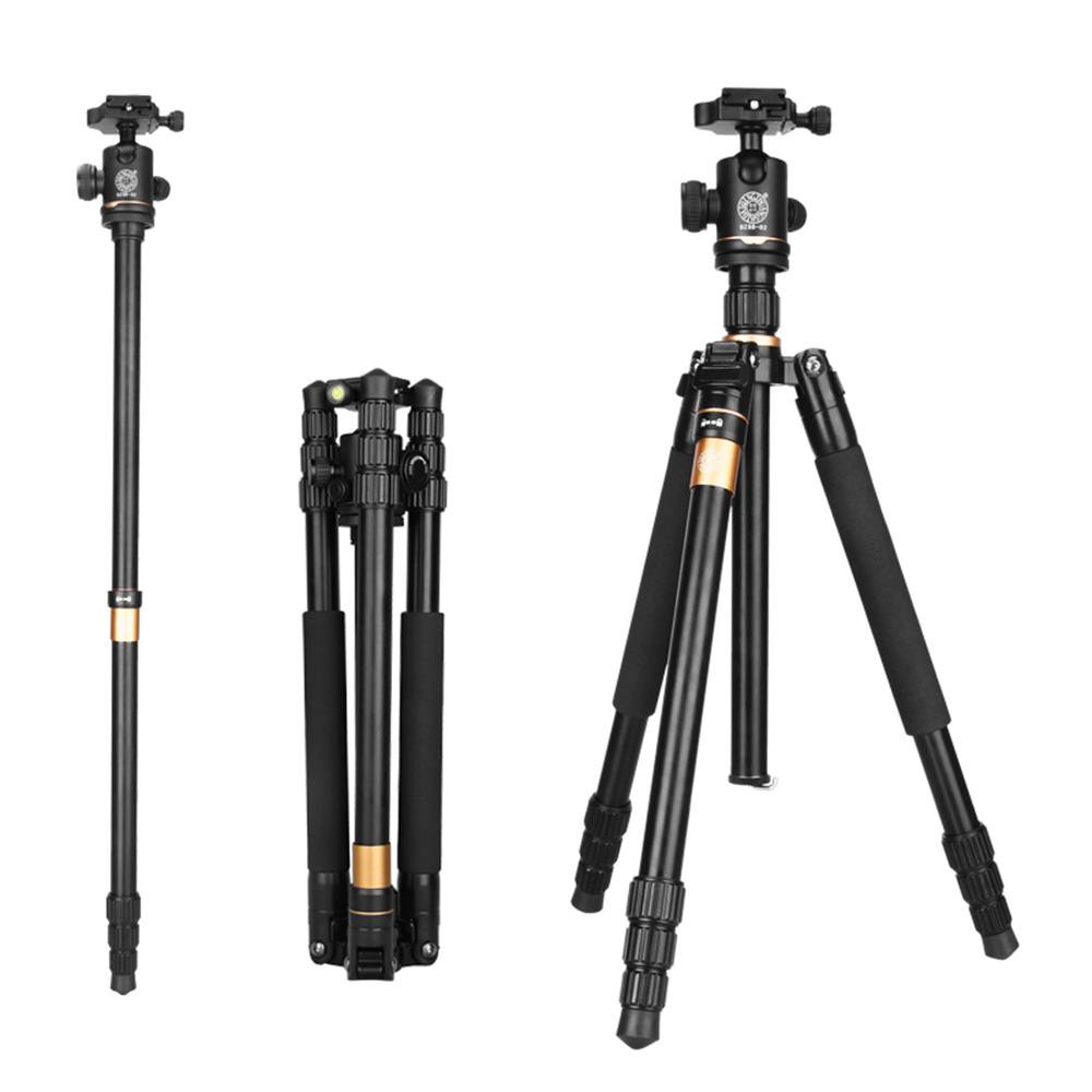 QZSD Q222 Camera Tripod Portable Aluminium Monopod Professional Tripod with Quick Release Ball Head