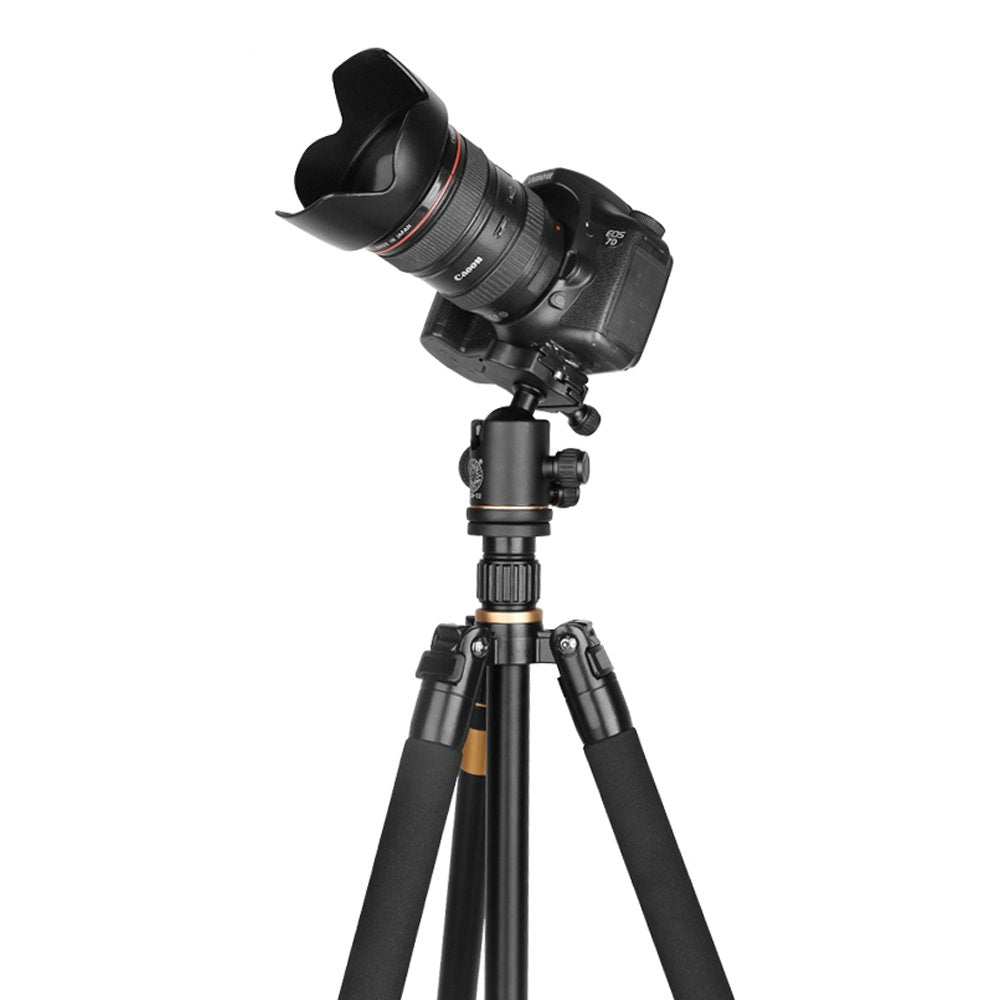 QZSD Q222 Camera Tripod Portable Aluminium Monopod Professional Tripod with Quick Release Ball Head