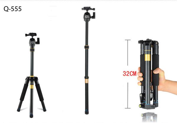 BeiKe Q555 Professional Portable Light Weight Aluminium Tripod