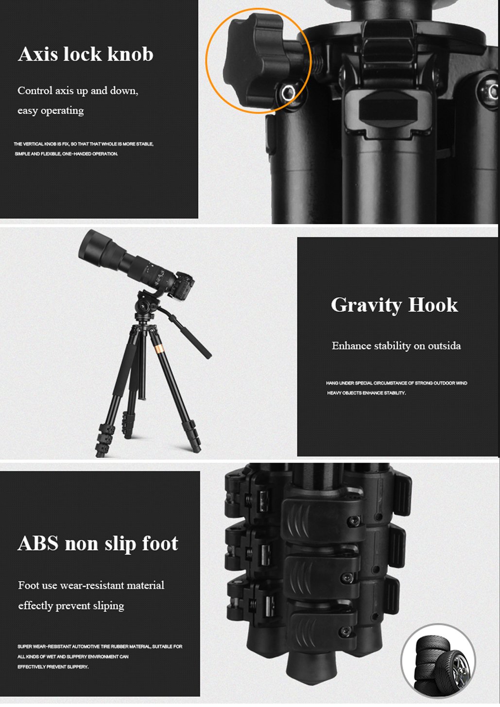 QZSD Q640 Heavy Duty 20kg Capacity Fluid Head Tripod