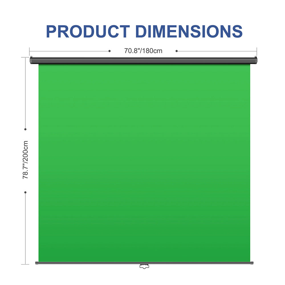 APEX Portable Rolldown Chroma Green Screen Background 180 x 200cm