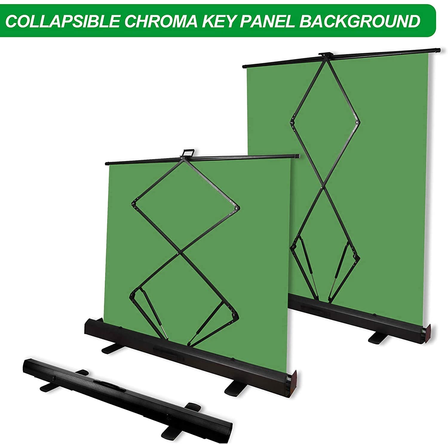 APEX Portable Rollup Chroma Green Screen Background Stand 250 x 200cm