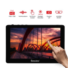 Desview R7P Camera Field Monitor Touch Screen 7" 4K HDMI 1000nit 1920 * 1200 HDR 3D-LUT/Waveform/Vector Scope for DSLR Camera Camcorder