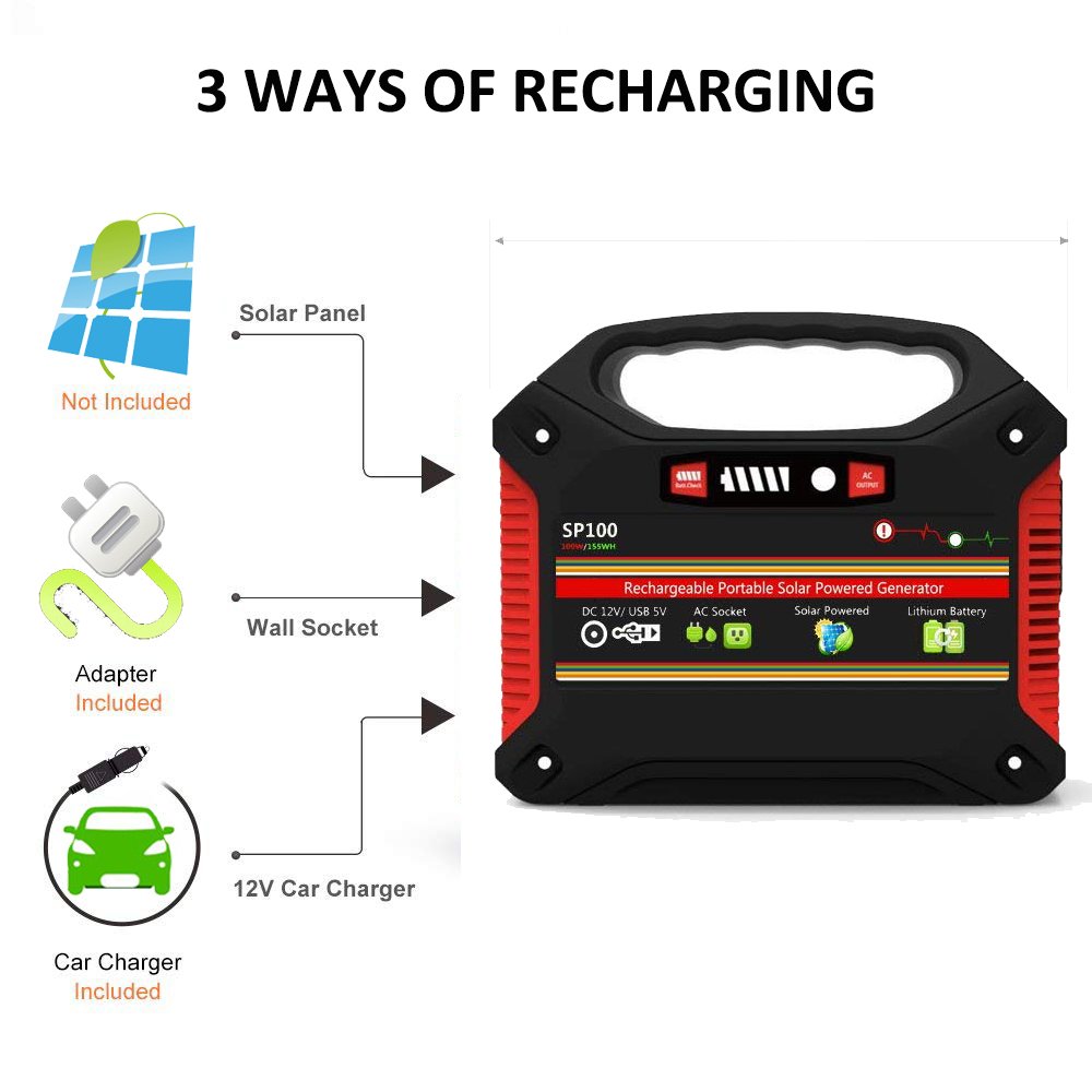 APEX Ultraboost 155 Portable Solar Generator 42000mah 155WH Lithium ION Battery upto 100w Capacity