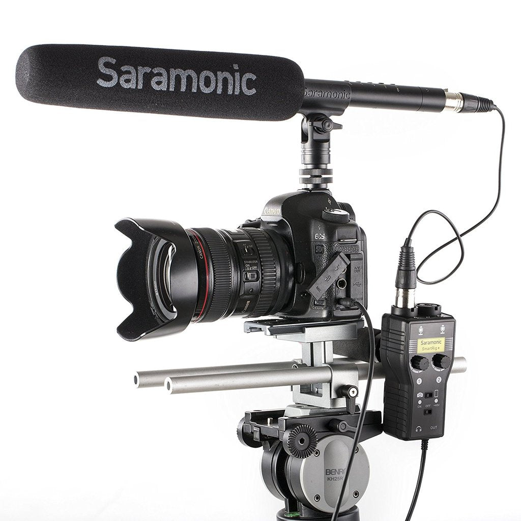 Saramonic SmartRig+ 2-Channel XLR/3.5mm Microphone Audio Mixer with Phantom Power Preamp &amp; Guitar Interface for DSLR Cameras, Camcorders &amp; Smartphones