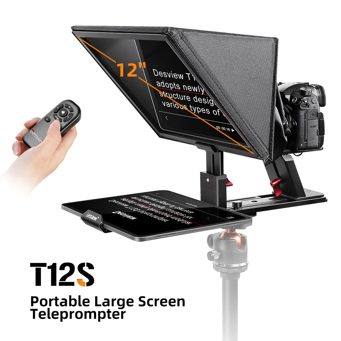 Desview T12S Teleprompter 12.9 inch Aluminium Alloy Teleprompter