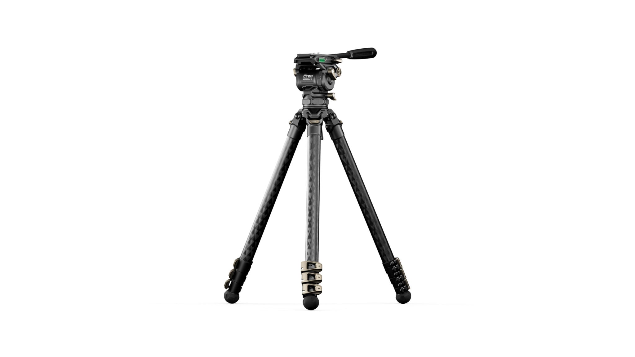 Tilta CT08 75mm Cine Fluid Head with 3-Stage Carbon Fiber Tripod Legs (8KG)