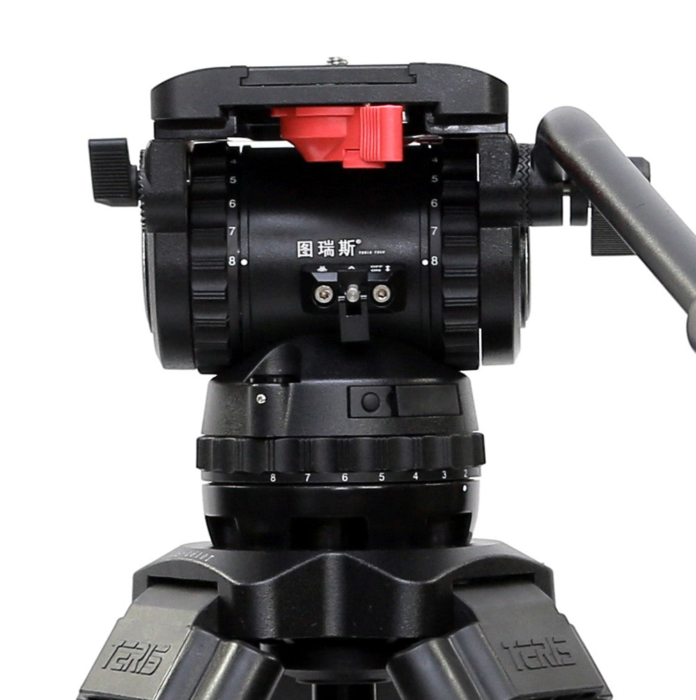 TRIX V18T Carbon Fiber Heavy Duty Professional Tripod Legs With 100mm Bowl Fluid Head