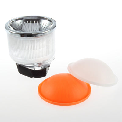 Universal Lambency Flash Diffuser with White and Amber Dome