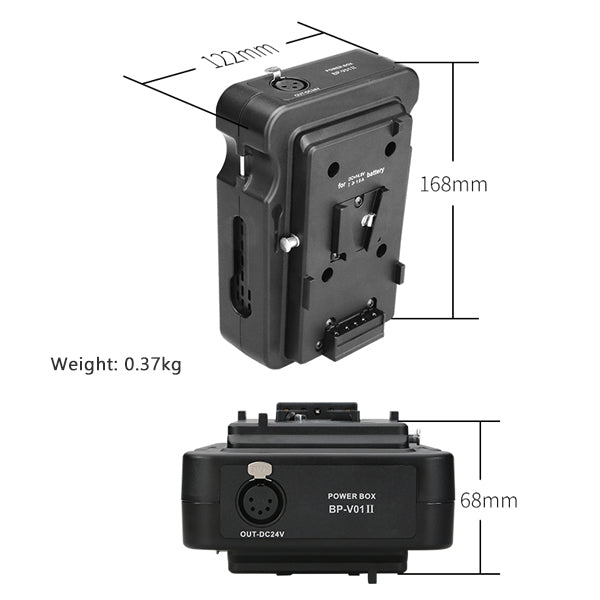 NICEFOTO BP-V01II V-MOUNT POWER BOX DUAL BATTERY ADAPTER (DC24V OUTPUT)