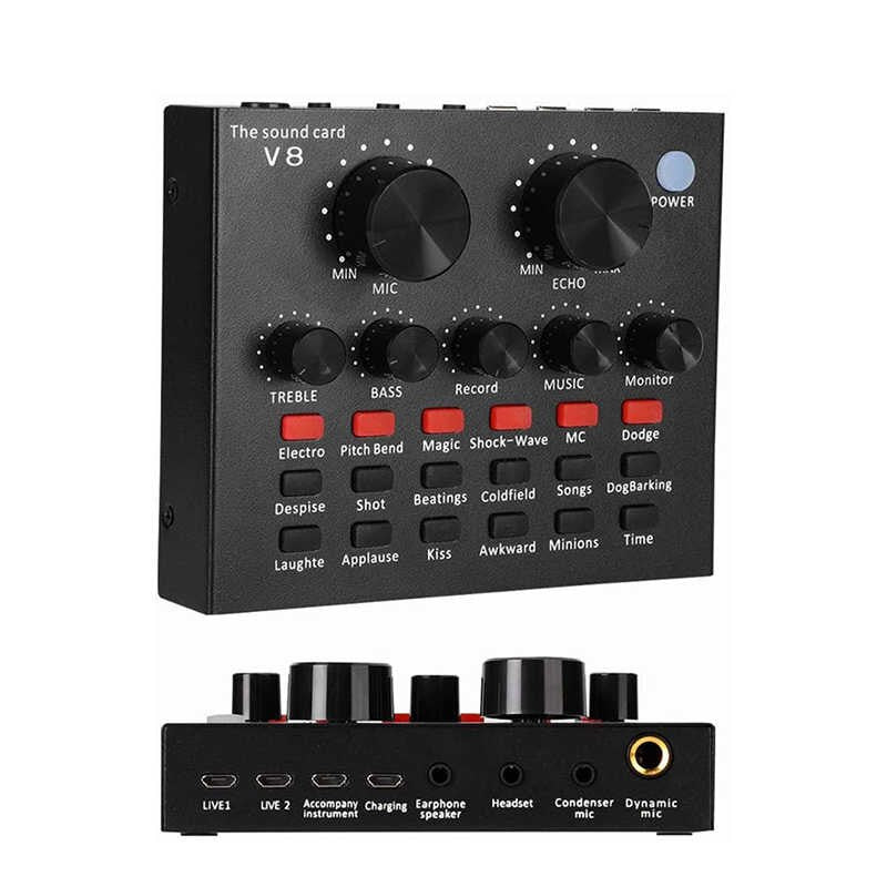 APEX V8 Bluetooth Audio Live Sound Card