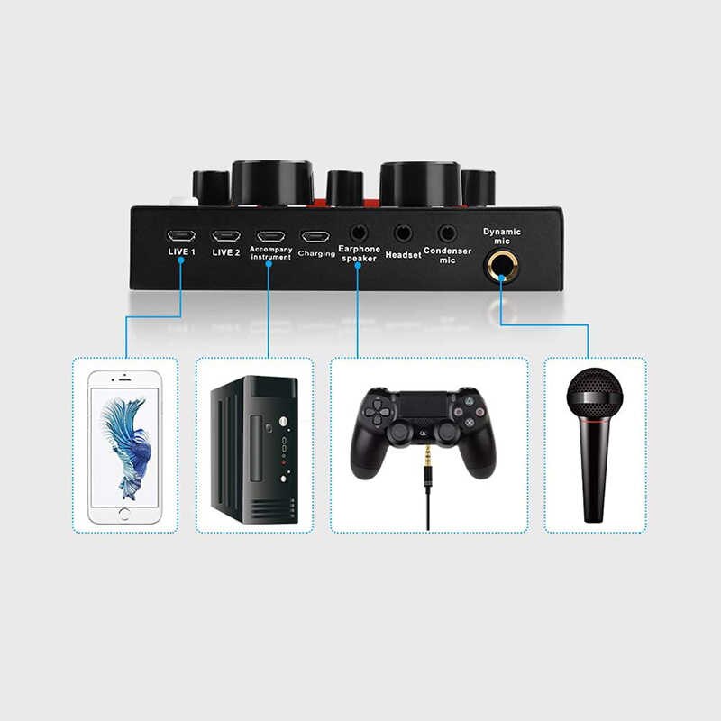 APEX V8 Bluetooth Audio Live Sound Card