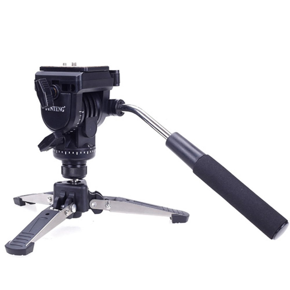 Yunteng VCT-288 Photography and Videography Tripod Monopod With Fluid Pan Head Quick Release Plate And Unipod Holder