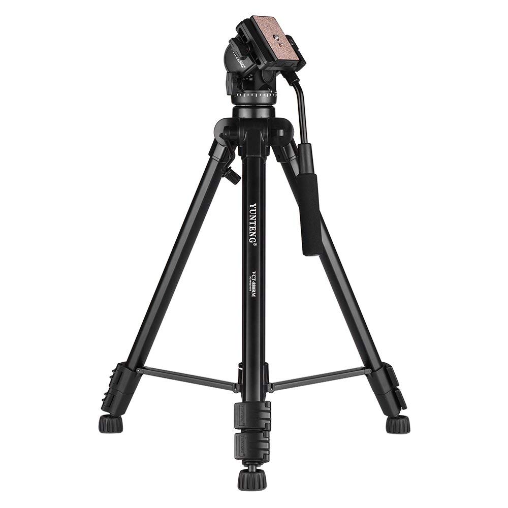 YUNTENG VCT-880 Portable Aluminum Alloy 3-Section Tripod 5kg Capacity