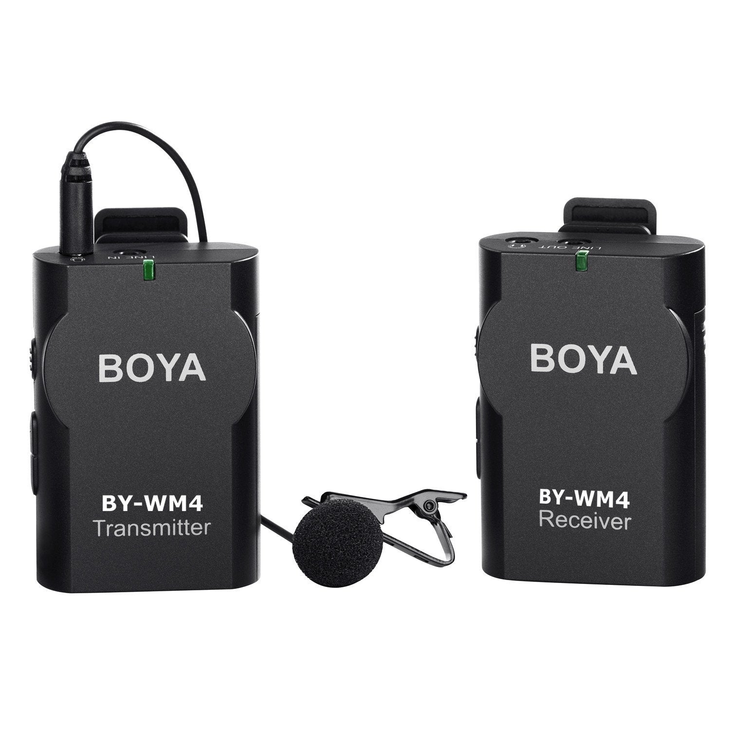 Boya BY-WM4 Universal Lavalier Wireless Microphone Mic with Real-time Monitor for Smartphone and DSLR