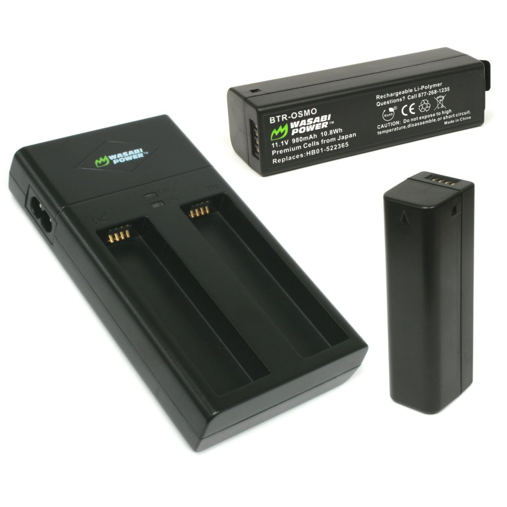 Wasabi POWER BATTERY (2-PACK) AND DUAL CHARGER FOR DJI OSMO