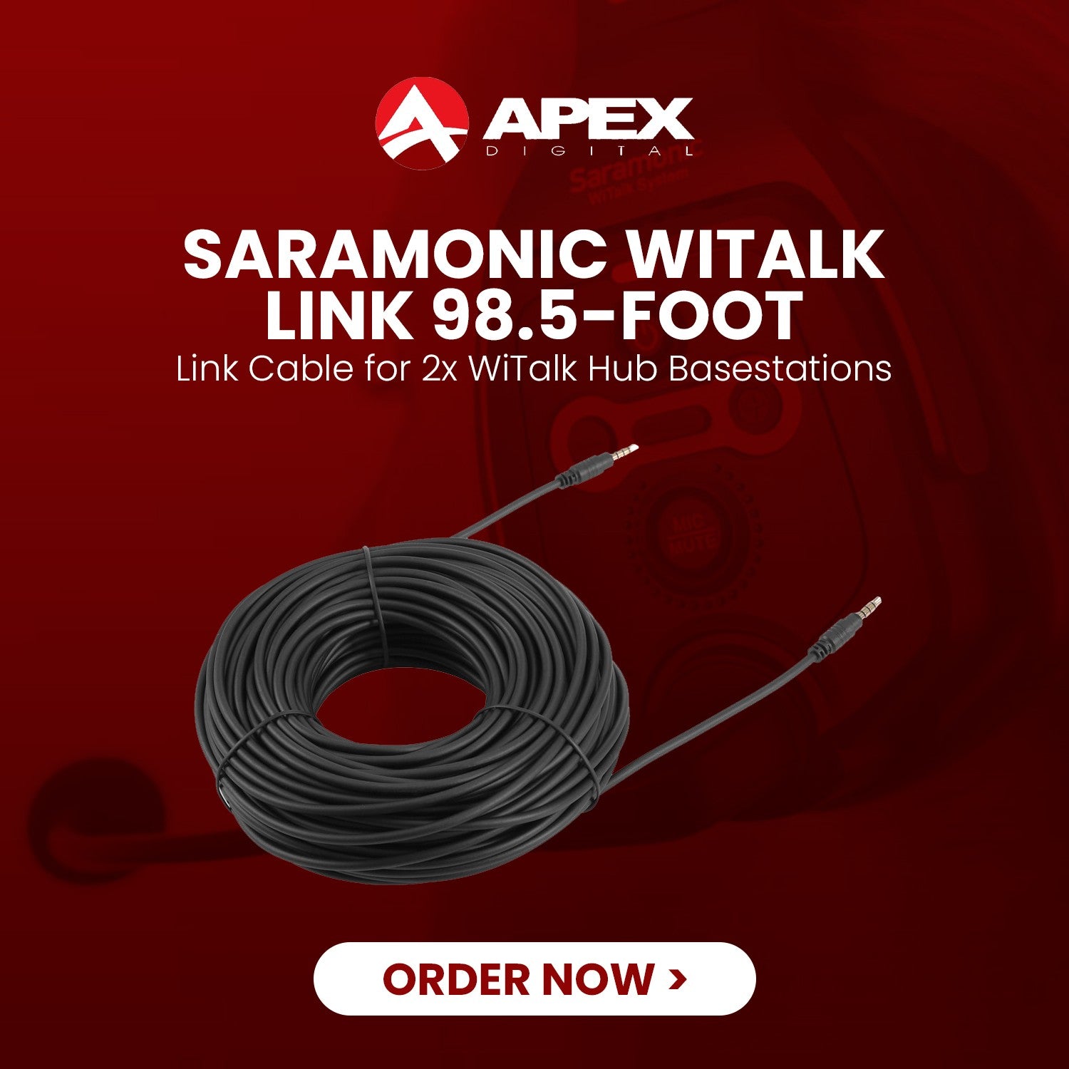 Saramonic Witalk Link Cable 98.5 Feet