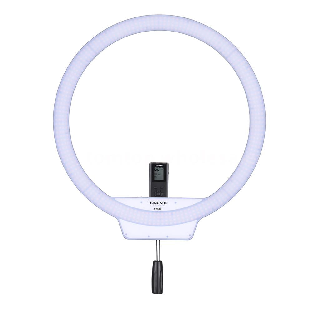 YONGNUO YN608 LED 3200-5500K Bicolor Ring Light with Wireless Remote Control Adjustment