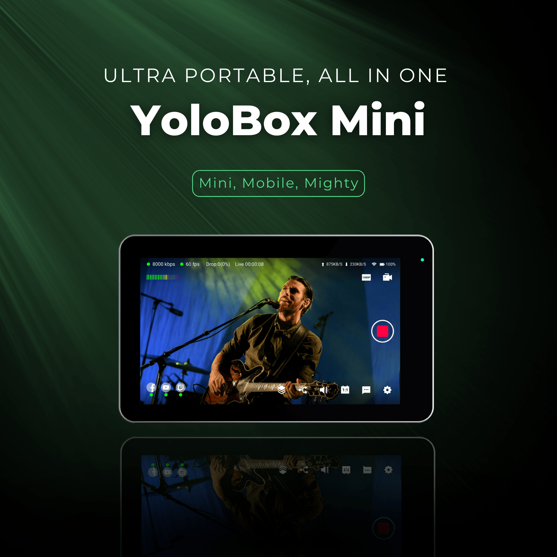 YoloLiv YoloBox Mini Ultra-Portable All-in-One Smart Live Streaming Encoder &amp; Monitor &amp; Switcher