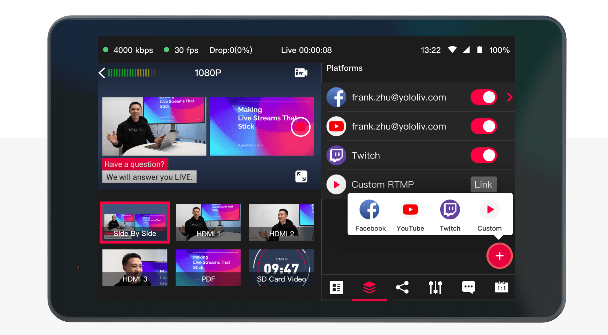 YoloLiv | YoloBox Pro | Portable Multicam Live Streaming Studio