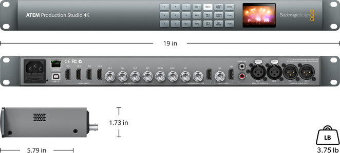 Blackmagic Design SWATEMPSW04K ATEM Production Studio 4K