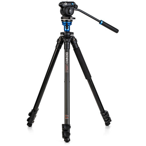 Benro Aluminum Tripod with S2 PRO 60mm Flat Base Video Head