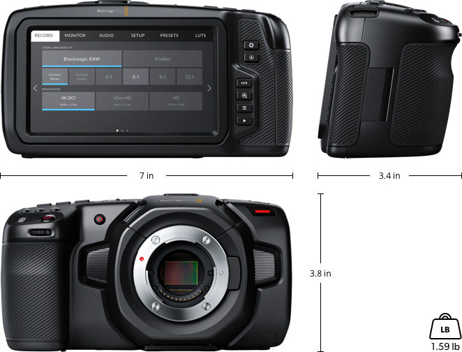 Blackmagic Design CINECAMPOCHDMFT4K Blackmagic Pocket Cinema Camera 4K