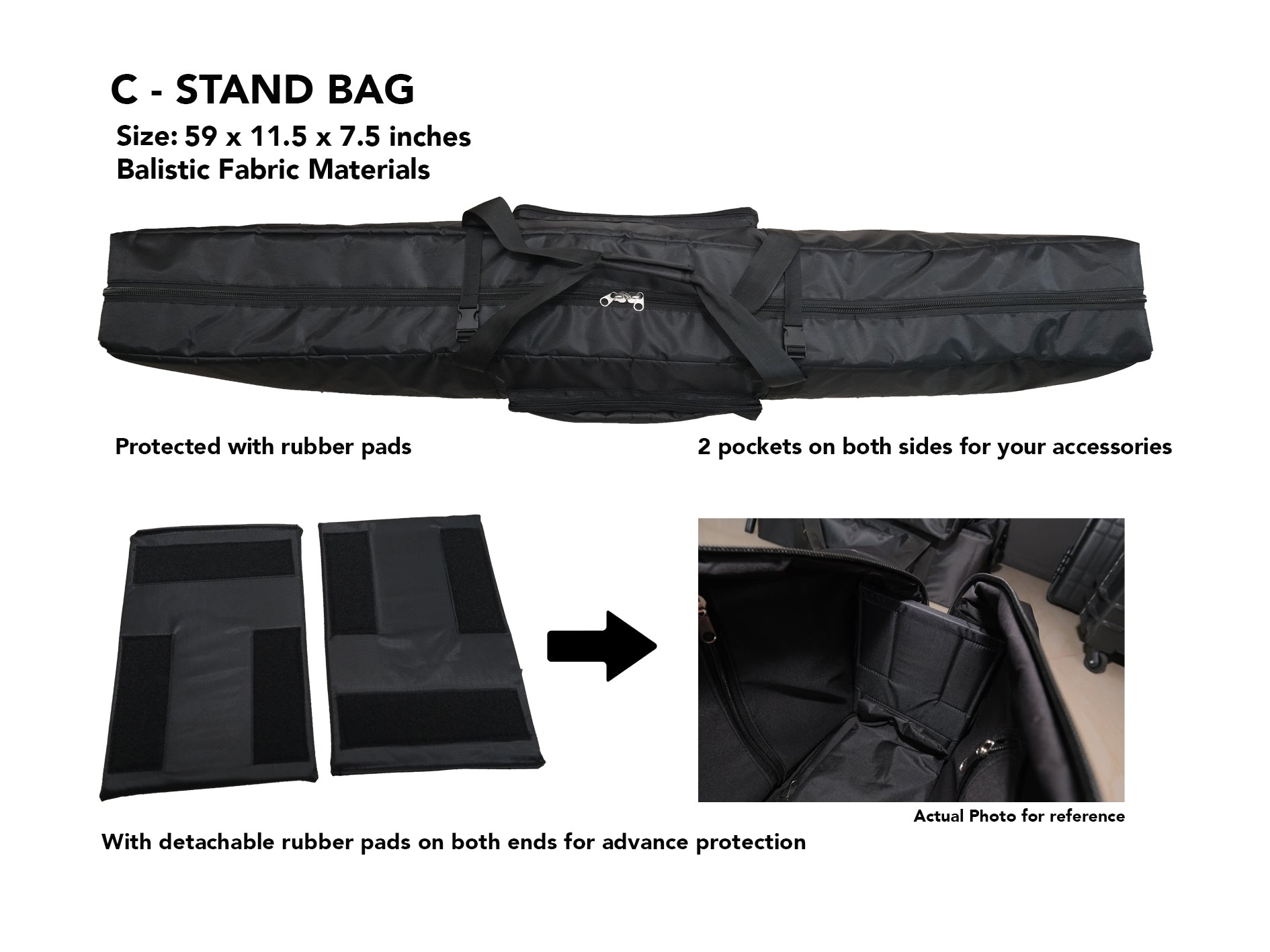 Apex Heavy Duty CStand C-Stand Ballistic Fabric Carrying Bag