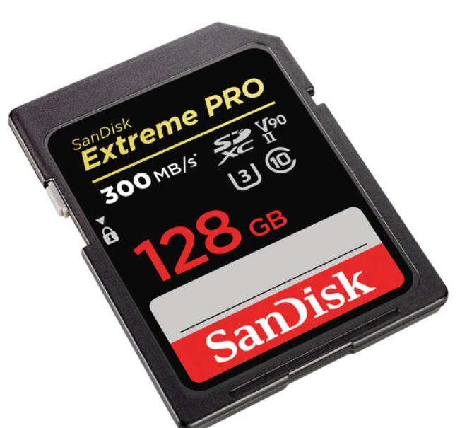 SanDisk 128GB Extreme PRO UHS-II SDXC Memory Card