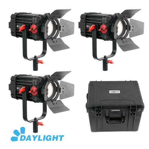 CAME-TV Boltzen 100w Fresnel Focusable LED Daylight 3pcs Kit