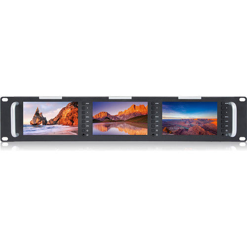 FeelWorld T51 Triple 5" 2 RU 3G-SDI/HDMI Rackmount Monitor