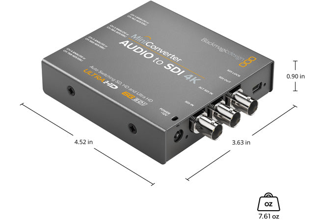 Blackmagic Design CONVMCAUDS4K Mini Converter - Audio to SDI 4K