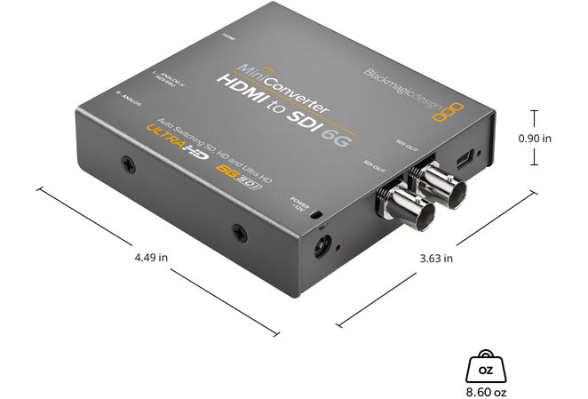 Blackmagic Design CONVMBHS24K6G Mini Converter - HDMI to SDI 6G