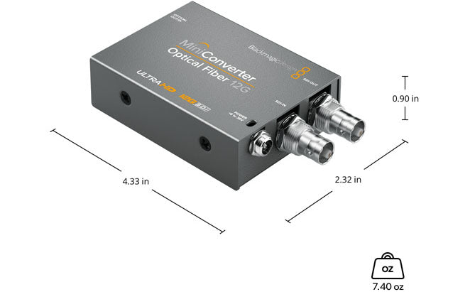 Blackmagic Design CONVMOF12G Mini Converter - Optical Fiber 12G