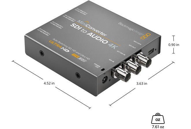 Blackmagic Design CONVMCSAUD4K Mini Converter - SDI to Audio 4K