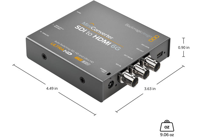 Blackmagic Design CONVMBSH4K6G Mini Converter - SDI to HDMI 6G