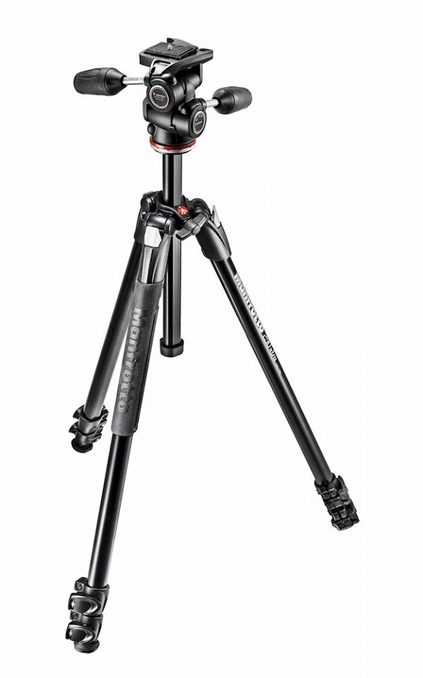 Manfrotto MK290XTA3-3W 290 Xtra Aluminium 3-Section Tripod with Head