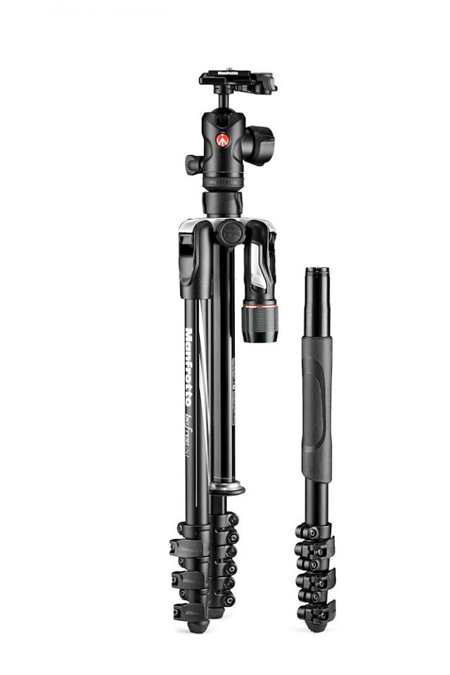 Manfrotto MKBFRLA4B-BHM  Befree 2N1 Aluminium tripod lever, monopod included