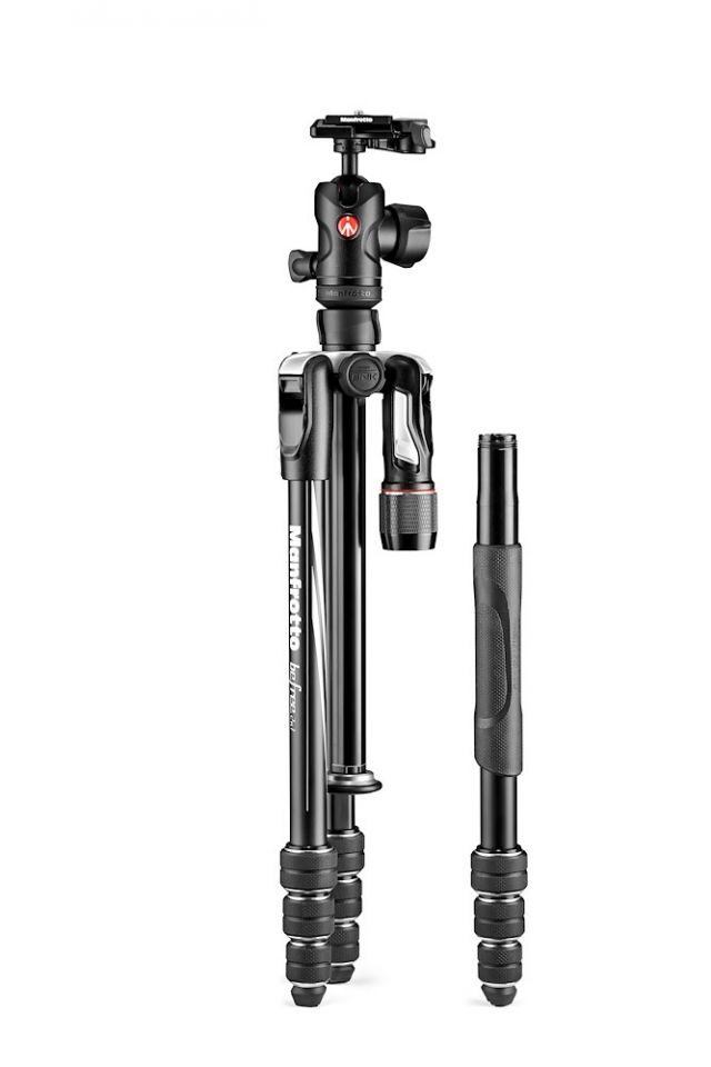 Manfrotto MKBFRTA4B-BHM Befree 2N1 Aluminium tripod twist, monopod included